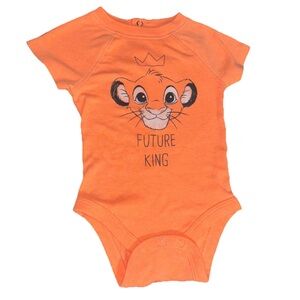 Disney Jumping Beans Baby Simba Lion King Snap Button Onesie Orange 6 Months